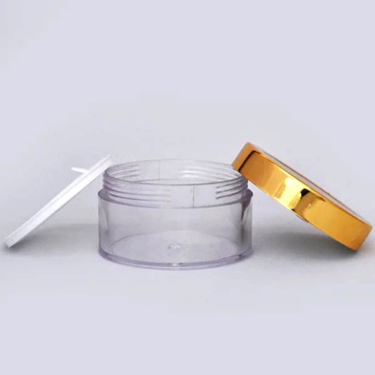 Shan Jar with Golden Cap and White Plug For DIY Skin Care 100ml - 12 Pcs